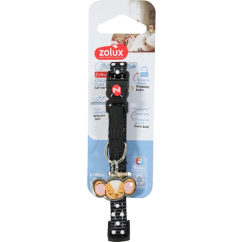 ZOLUX Obroża dla kota z zawieszką w kształcie myszy CHATOUILLE czarna