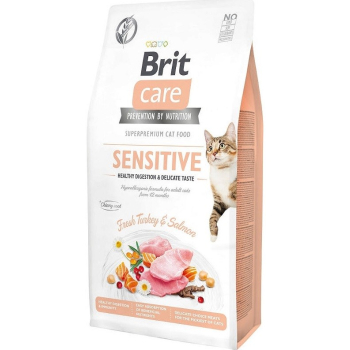 BRIT Care Grain-Free Sensitive Turkey&Salmon - sucha karma dla kota - 2 kg