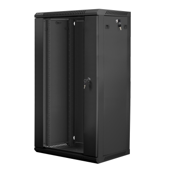 Szafa rack Lanberg WF01-6422-10B (22U; 1082mm / 600mm / 450 mm; wisząca; Otwierane; 19''; kolor czarny)