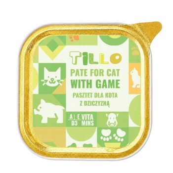 TILLO Pasztet z dziczyzną mokra karma dla kota 100g