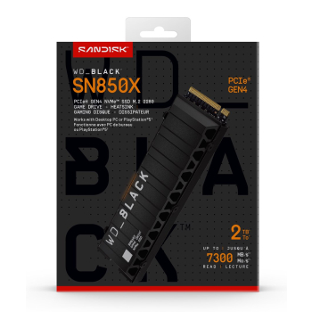 Dysk SSD WD Black SN850X WDS200T2XHE (2 TB ; M.2; PCIe NVMe 4.0 x4; heatsink)