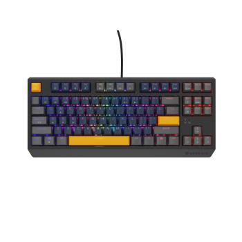 GENESIS THOR 230 TKL klawiatura Gaming USB + RF Wireless + Bluetooth QWERTY Czarny, Niebieski, Szary, Pomarańczowy