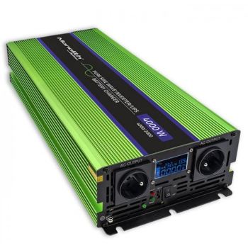 QOLTEC PRZETWORNICA NAPIĘCIA MONOLITH | ŁADOWANIE BATERII | UPS | 2000W | 4000W | 12V NA 230V | CZYSTY SINUS | LCD