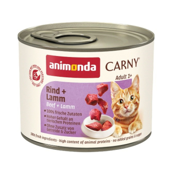 ANIMONDA Carny Adult wołowina i jagnięcina - mokra karma dla kota - 200g