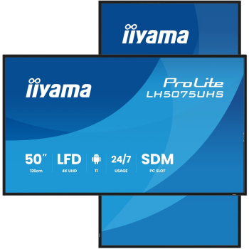 Panel Iiyama 50" 3840x2160 UHD VA Haze 25% 500cd/m2? Sygnał poziomy i pionowy