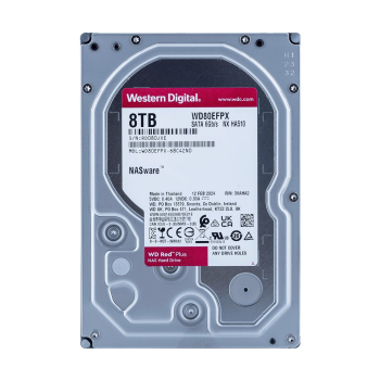 Dysk HDD WD Red Plus WD80EFPX (8 TB ; 3.5"; 256 MB; 5640 obr/min)