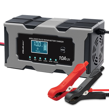 QOLTEC ŁADOWARKA 12V 10A | PROSTOWNIK Z FUNKCJĄ NAPRAWY DO AKUMULATORA AGM GEL LIFEPO4 | LCD