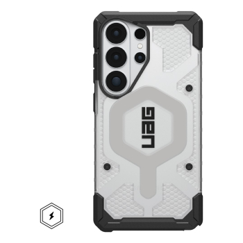 UAG Pathfinder Clear Magnet - etui z wbudowanym modułem magnetycznym do Samsung Galaxy S26 Ultra (ice/silver)