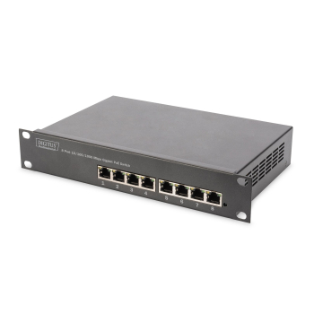 Digitus 10-calowy 8-portowy przełącznik Gigabit Ethernet PoE