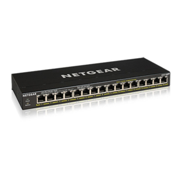 Switch Netgear GS316PP-100EUS 16p PoE 183W (PoE+: 16p) Unmanaged Gigabit