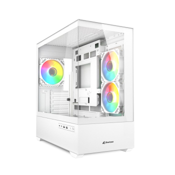 Etui Sharkoon MK6 RGB Micro-ATX 1xGlass białe