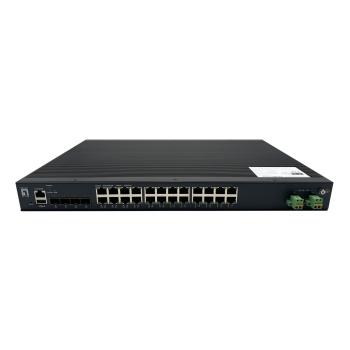 LevelOne Industr.PoE Switch 24xGE PoE/+      370W Managed L2