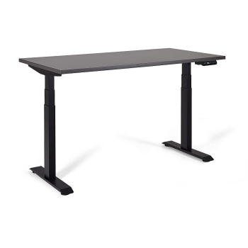 Biurko/Stolik z regulowaną wysokością UNIQUE ACTIVE I 14-C103W-B-140-YZ-13 czarny stelaż blat antracyt, 140X70 cm