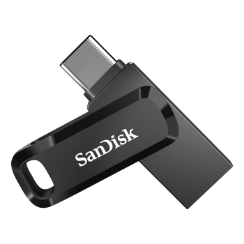 Pendrive SanDisk Ultra Dual GO SDDDC3-128G-G46 (128GB; USB 3.0, USB-C; kolor czarny)