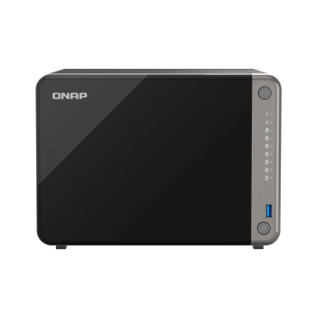 Qnap TS-AI642-8G, Tower, 6 x 2.5"/3.5" SATA, 8-core ARM Cortex 64-bit, onboard 8GB (not expandable), 1 x 2.5GbE + 2 x GbE, External adapter (PSU)