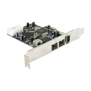 Delock PCI Express Karte > 2 x extern FireWire B + 1 x extern FireWire A
