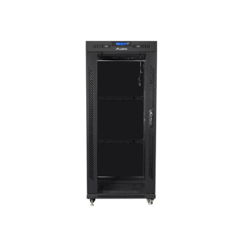 LANBERG SZAFA STOJĄCA RACK 19" 27U 600X600 DRZWI SZKLANE LCD CZARNA FF01-6627-12BL (FLAT PACK)