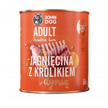 John Dog PUMPKIN Ad.jagnięcina królik dynia 800g