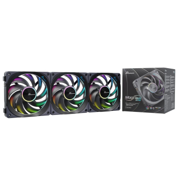 Seasonic MagFlow ARGB Obudowa komputera Wentylator 12 cm Czarny 3 szt.