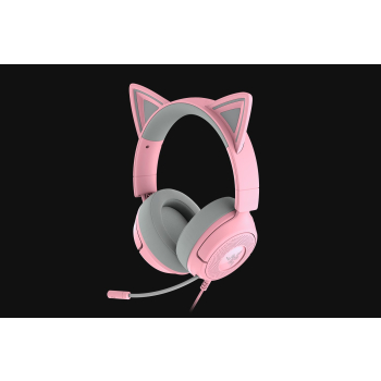 Zestaw słuchawkowy Razer Gaming Kraken Kitty V3 X Przewodowe Nauszne Mikrofon Kwarc