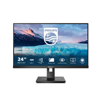 Philips S Line 243S1/00 monitor komputerowy 60,5 cm (23.8") 1920 x 1080 px Full HD LCD Czarny