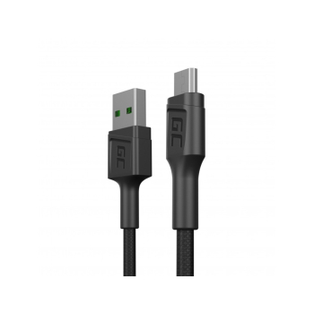 GREEN CELL KABEL KABGC23 GC POWERSTREAM USB-A - MICRO USB 30CM, SZYBKIE ŁADOWANIE ULTRA CHARGE, QC 3.0
