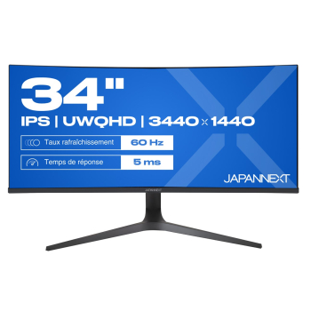 Monitor zakrzywiony JAPANNEXT 86,4cm JN-IPS340UWQHD60C-C65W-HS-W