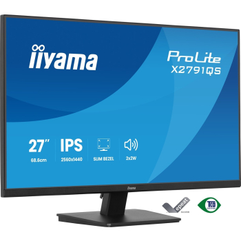 iiyama ProLite X2791QS-B1 monitor komputerowy 68,6 cm (27") 2560 x 1440 px Quad HD LED Czarny