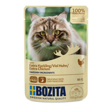 BOZITA Mięsne kawałki w sosie z kurczakiem - saszetka dla kota - 85g
