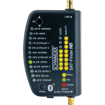 Schwaiger Digitaler Sat-Finder HD Bluetooth eigene APP