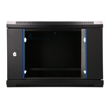 Extralink LITE 6U 530X400 WALL-MOUNTED RACKMOUNT CABINET BLACK Stojak wolnostojący/ścienny/podłogowy Czarny