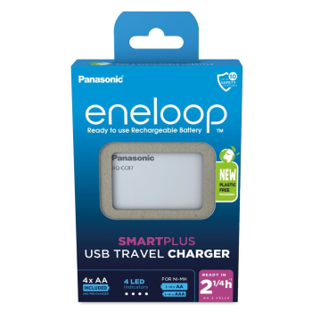 ŁADOWARKA PANASONIC SMARTPLUS USB + 4 x AA ENELOOP 2000 mAh
