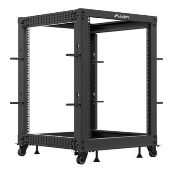 OPEN RACK 19" 15U 600X600-1100 REGULOWANY CZARNY LANBERG