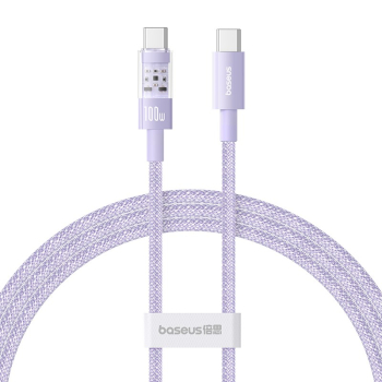 Kabel Baseus Gem Typ C-Typ C 100W 1m (fioletowy)