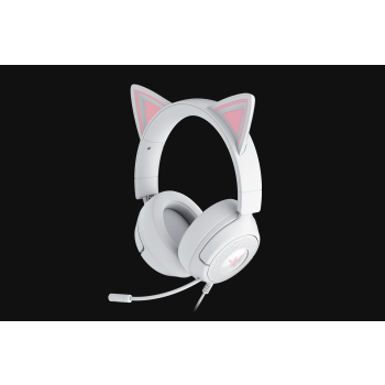 Zestaw słuchawkowy Razer Gaming | Kraken Kitty V3 X | Przewodowe | Nauszne | Mikrofon | Biały