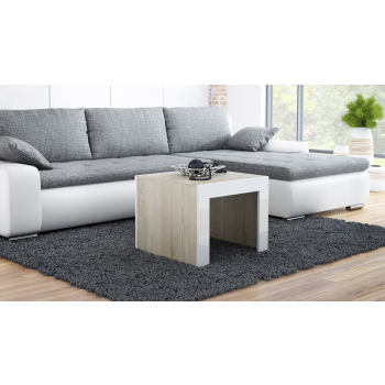 Stolik/ława TESS 60 sonoma/ biały połysk