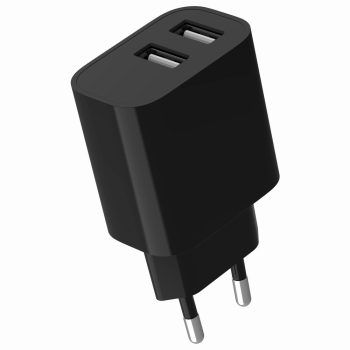 GEMBIRD 2-PORTOWA ŁADOWARKA SIECIOWA 2X USB-A, CZARNA
