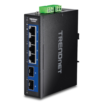 TRENDnet 6-Port Industrial 2.5G DIN-Rail Switch with 10G SFP