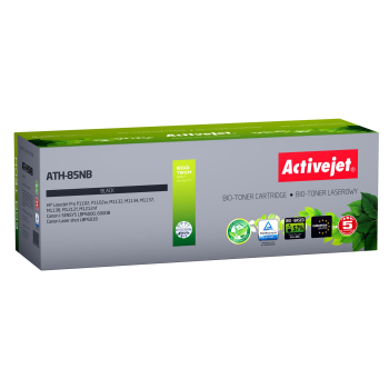 BIO Activejet ATH-85NB Toner (zamiennik HP 85A CE285A, Canon CRG-725; Supreme; 2000 stron; czarny). ECO Toner. Proszek w tonerze jest biodegradowalny.