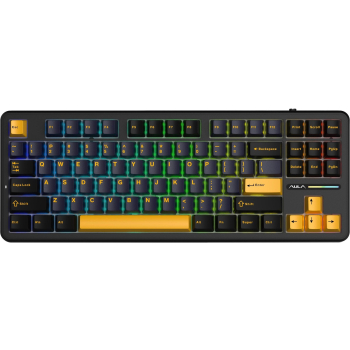 Klawiatura gasket F87 Thunder Black GrayWood switch RGB AULA