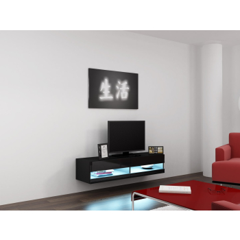 Szafka RTV VIGO NEW '140' 30/140/40 czarny/czar.poł