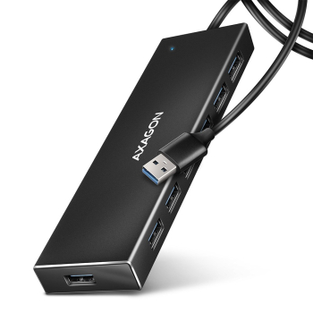 AXAGON HUE-F7A Hub USB, 7x USB 3.2 Gen 1, zasilacz zewnętrzny - 1m