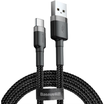 Kabel Baseus Cafule CATKLF-AG1 (USB 2.0 - USB typu C ; 0,50m; kolor ciemnoszary)