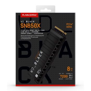 Dysk SSD WD Black SN850X 8TB M.2 NVMe WDS800T2XHE