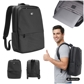 NANORS PLECAK NA LAPTOPA NANORS, 15,6", CZARNY, 41X29X4, WODOODPORNY RS202 B RS202 B