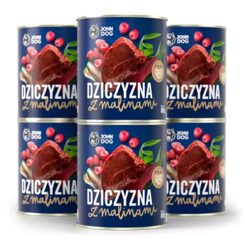 JOHN DOG Berry Adult Dziczyzna z malinami - mokra karma dla psa - 800 g