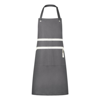 Fartuch szefa kuchni Le Creuset 89x79cm klasyczny perłowy szary