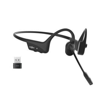 SHOKZ C120-AA-BK słuchawki/zestaw słuchawkowy Bezprzewodowy Nauszny Biuro/centrum telefoniczne USB Typu-A Bluetooth Czarny