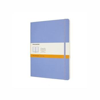 MOLESKINE Notes Classic XL (19x25 cm) w linie, miękka oprawa, hydrangea blue, 192 strony, niebieski