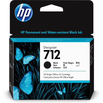 HP Czarny wkład atramentowy 712 DesignJet 80 ml
